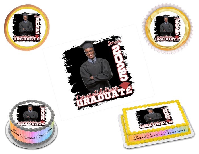 Graduation Photo Edible Image Frosting Sheet #31M (80+ sizes)