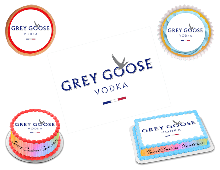 Grey Goose Edible Image Frosting Sheet #2 (70+ sizes)