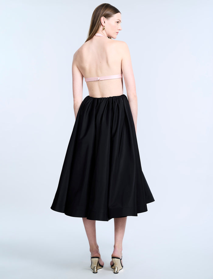 Halter Tea Length Dress