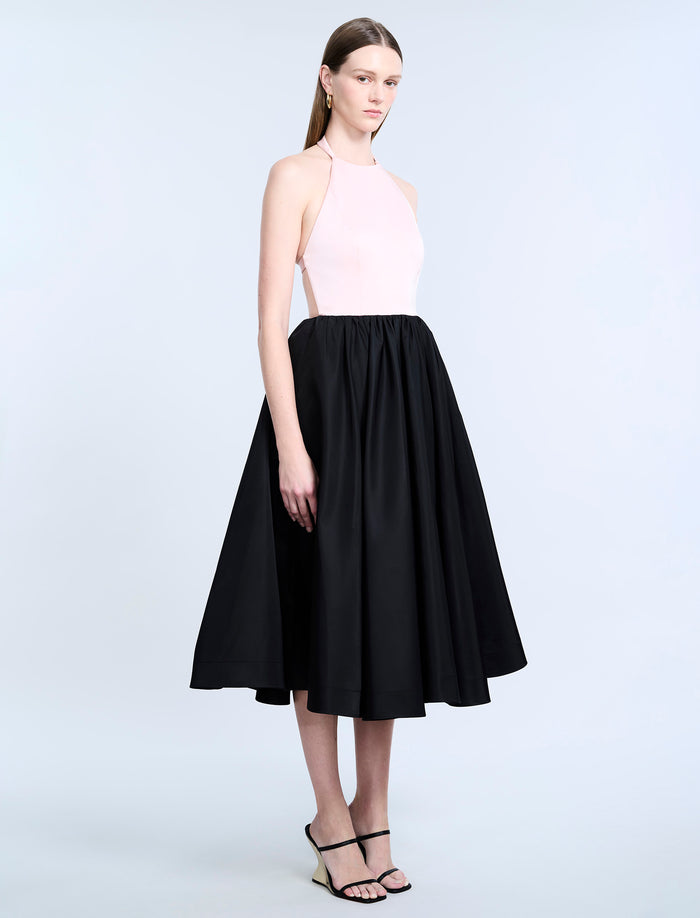 Halter Tea Length Dress
