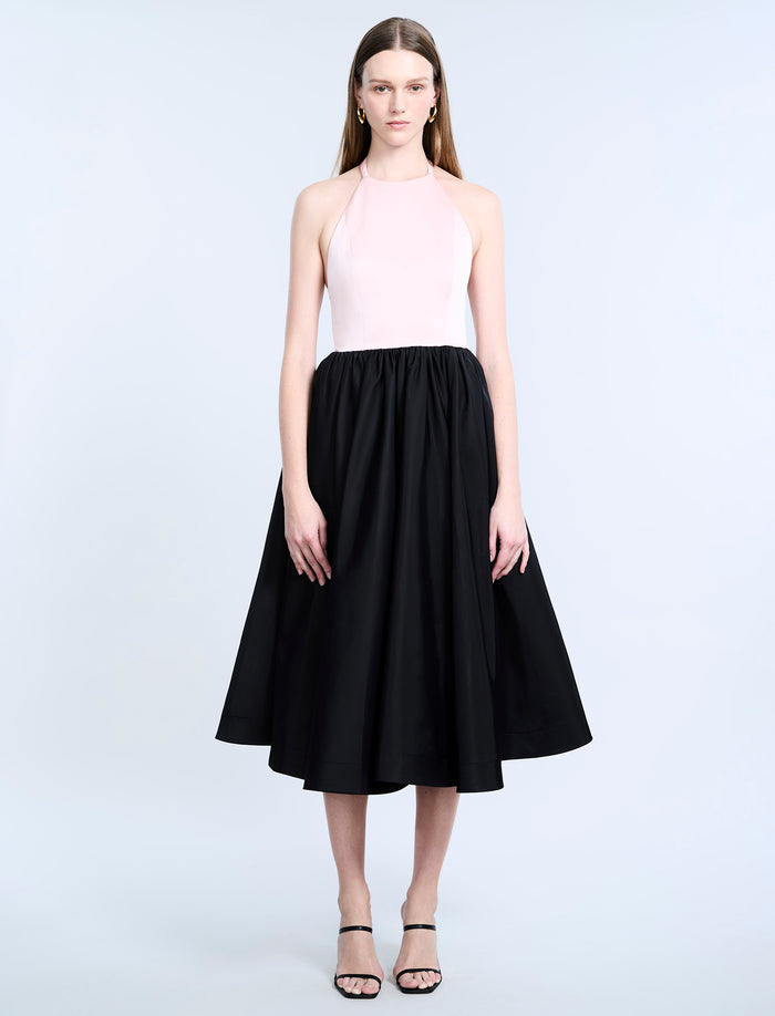 Halter Tea Length Dress