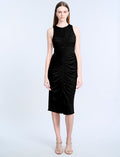 Hardware Ruched Midi Dress