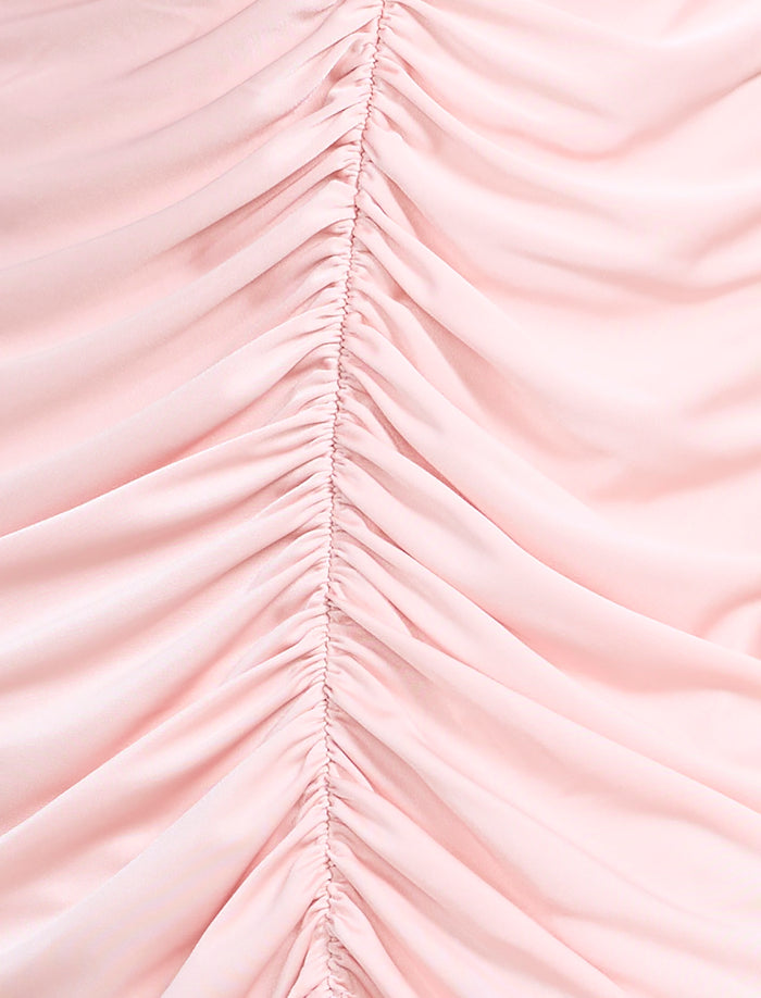 Hardware Ruched Midi Dress