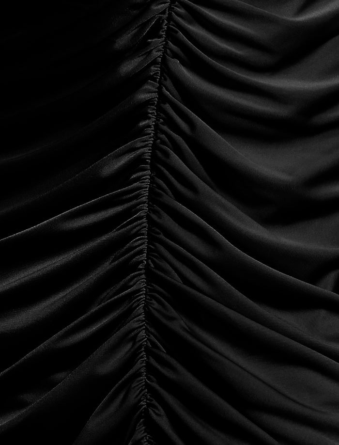 Hardware Ruched Midi Dress