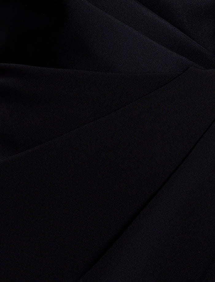 High Draped Slit Gown