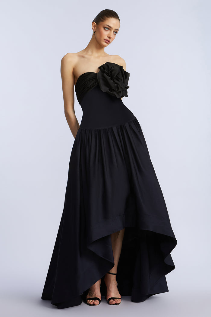 High Low Gown With Flower