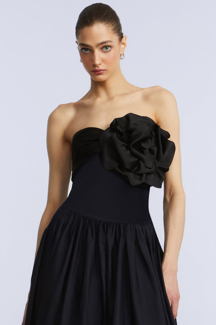High Low Gown With Flower