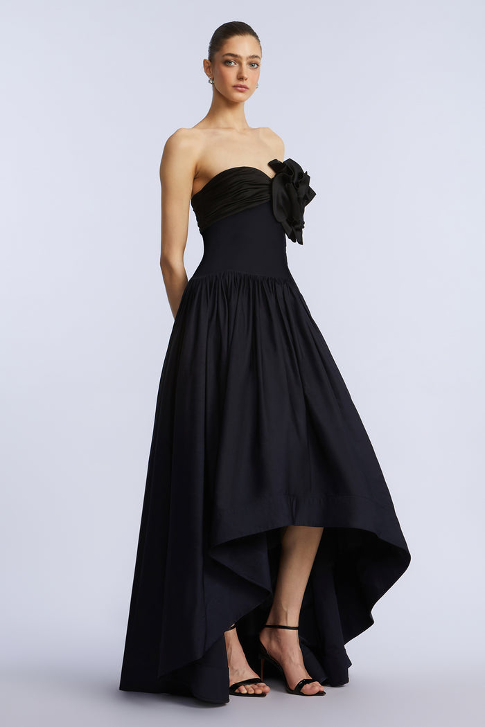 High Low Gown With Flower
