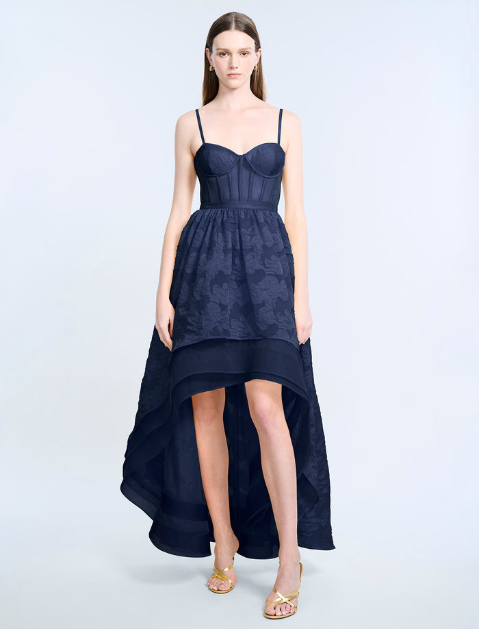 High Low Organza Tulle  Gown