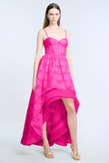 High Low Organza Tulle Gown
