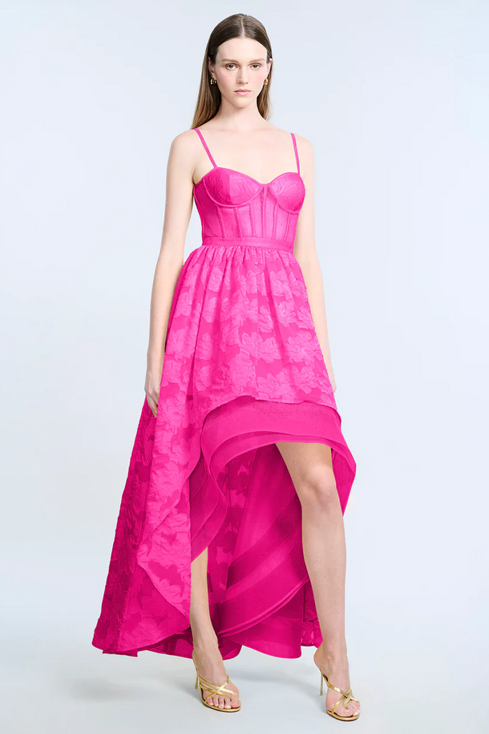 High Low Organza Tulle Gown