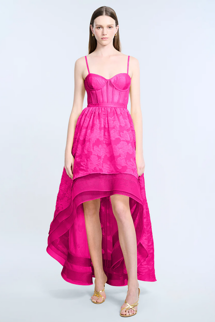 High Low Organza Tulle Gown