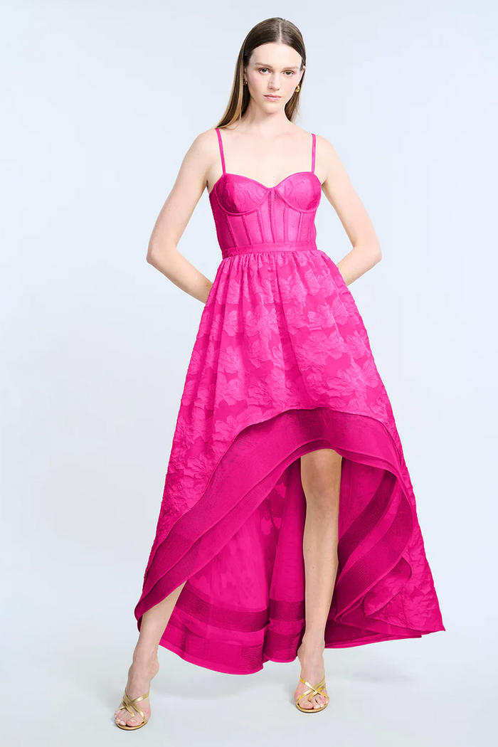 High Low Organza Tulle Gown