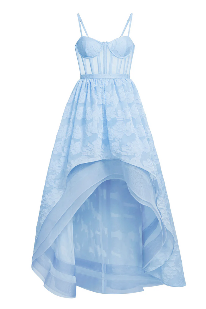 High Low Organza Tulle Gown