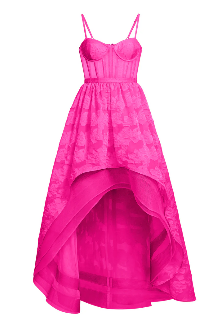 High Low Organza Tulle Gown