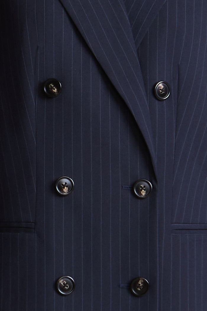 SWATCH: Navy Pinstripe