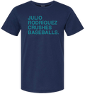 JULIO RODRIGUEZ CRUSHES BASEBALLS. - OBVIOUS SHIRTS
