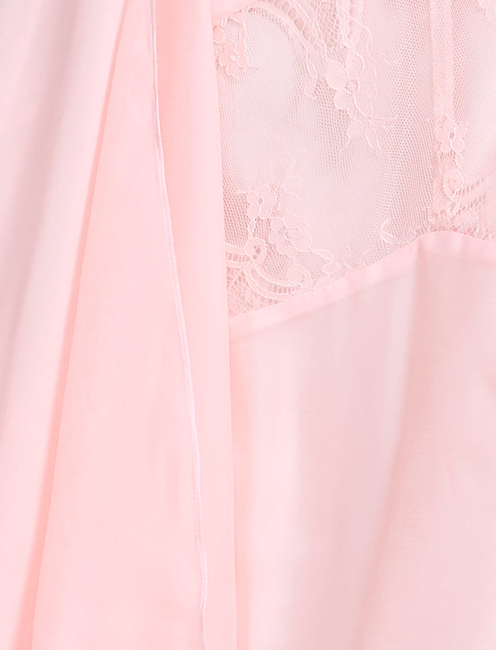 Lace Applique Chiffon Dress