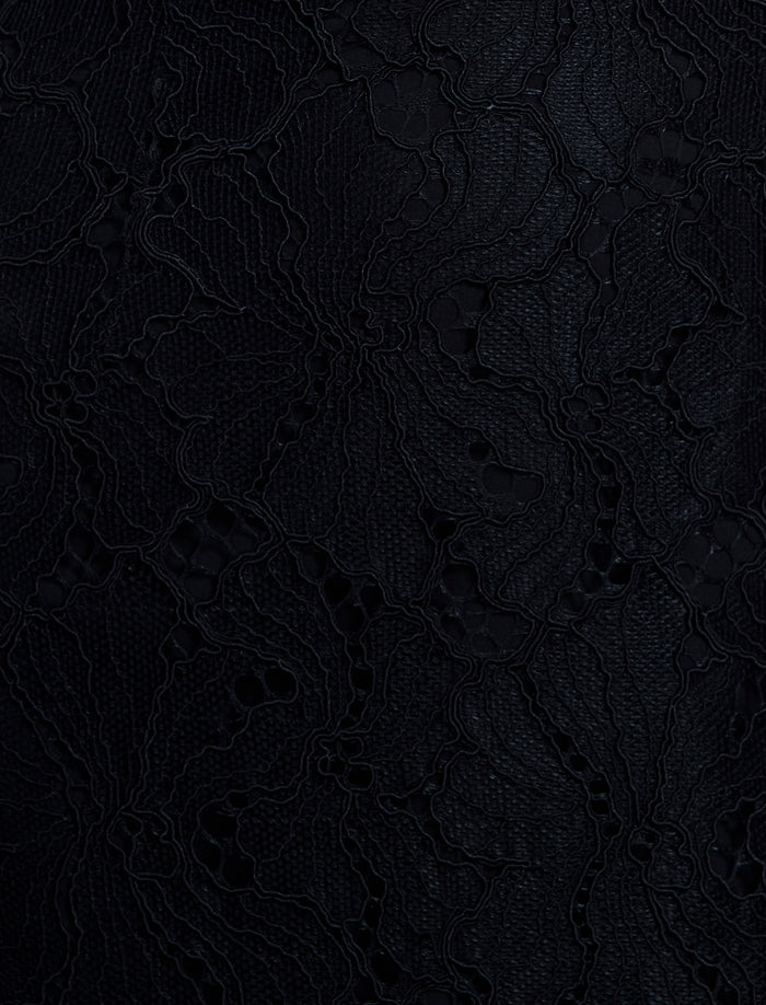Lace Strapless V Neckline Gown