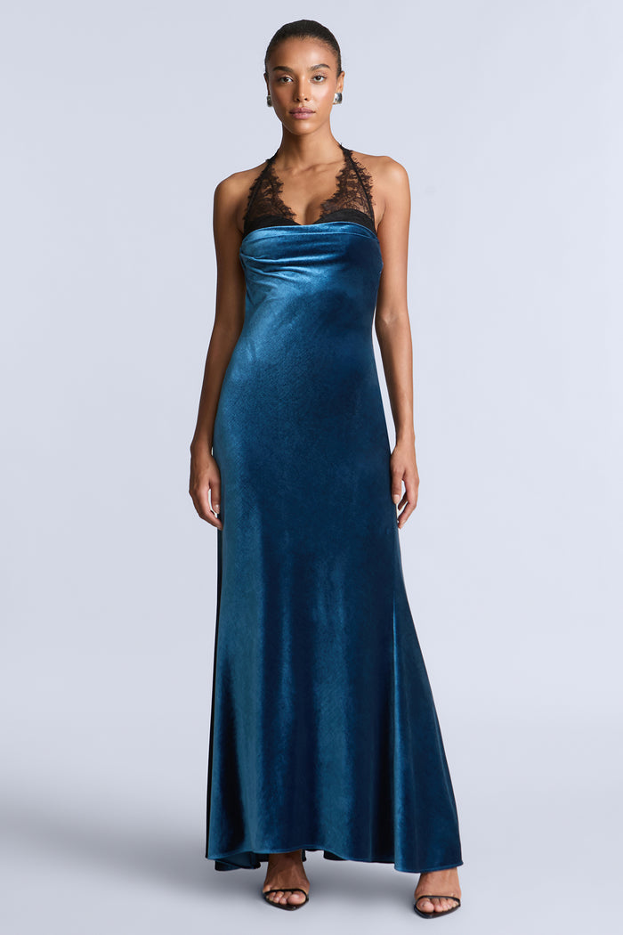 Lace Velvet Gown