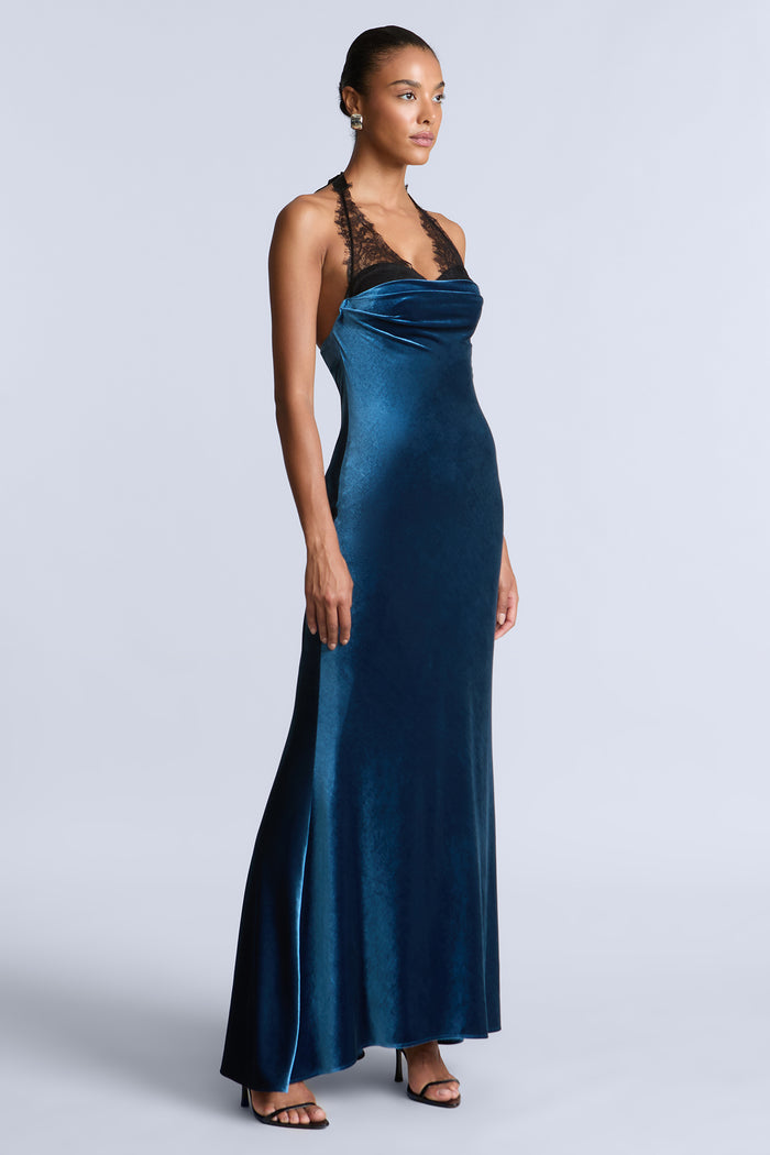 Lace Velvet Gown