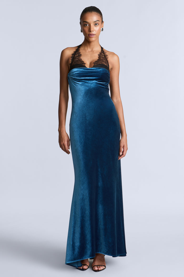 Lace Velvet Gown