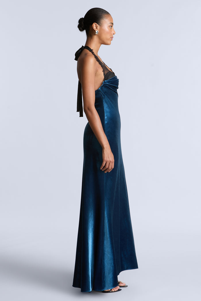 Lace Velvet Gown
