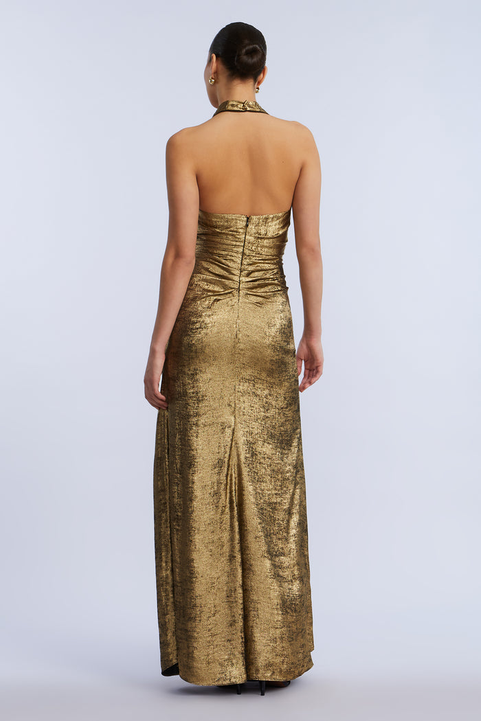 Lame Halter Gown