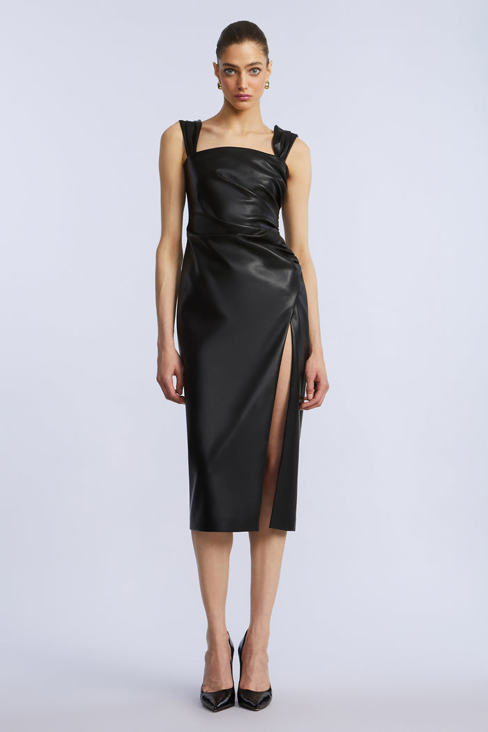 Leather Dress With Slit