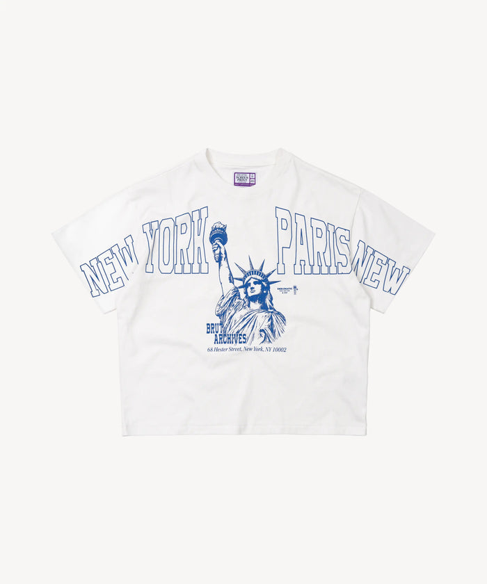LIBERTY ARCHIVES TEE T-Shirts X-SMALL / WHITE - BRUT Clothing