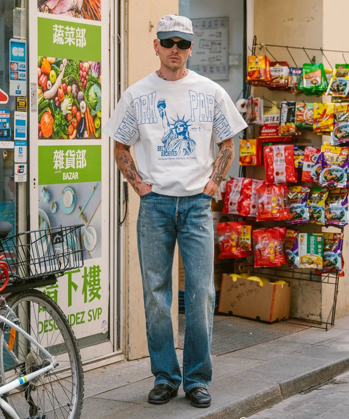 LIBERTY ARCHIVES TEE T-Shirts X-SMALL / WHITE - BRUT Clothing