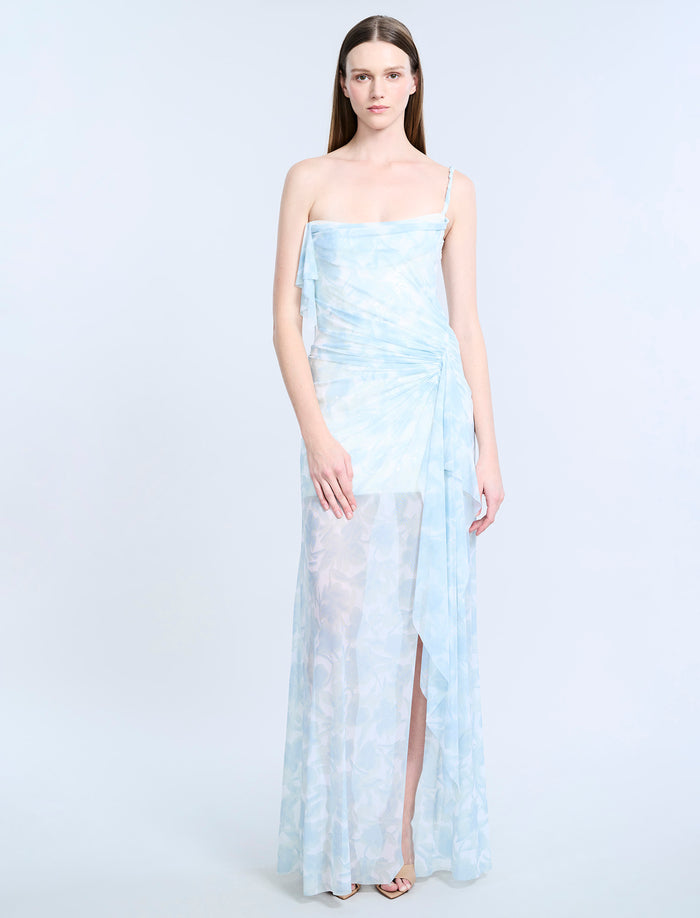 Mesh & Sequin Gown