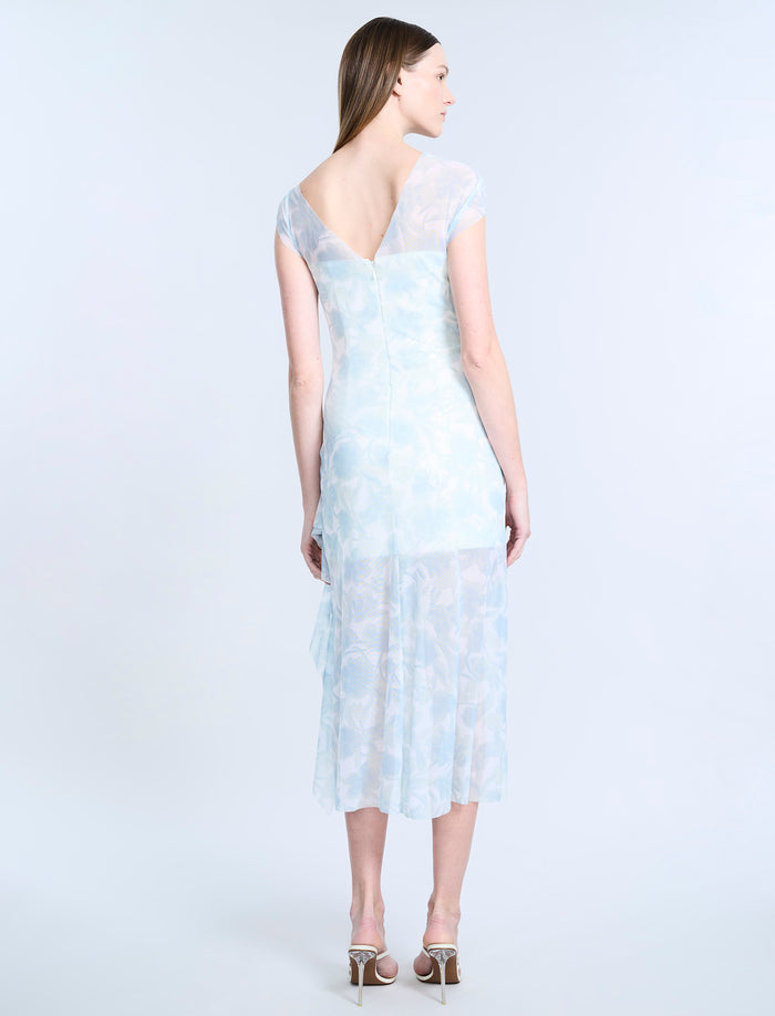Mesh & Sequin Midi Dress