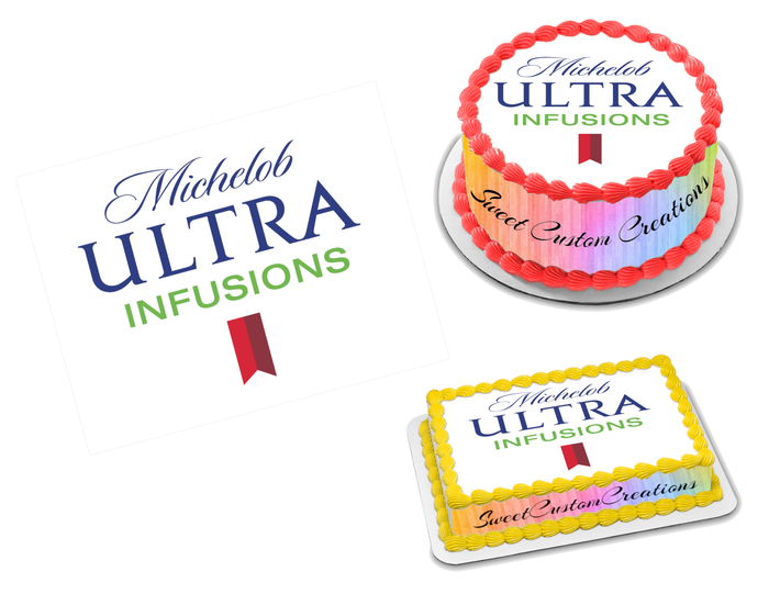 Michelob Ultra Infusions Edible Image Frosting Sheet #5 (70+ sizes)