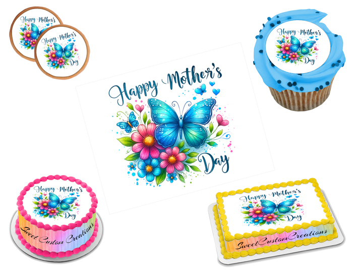 Mother's Day Edible Image Frosting Sheet #1 Topper (80+ sizes)