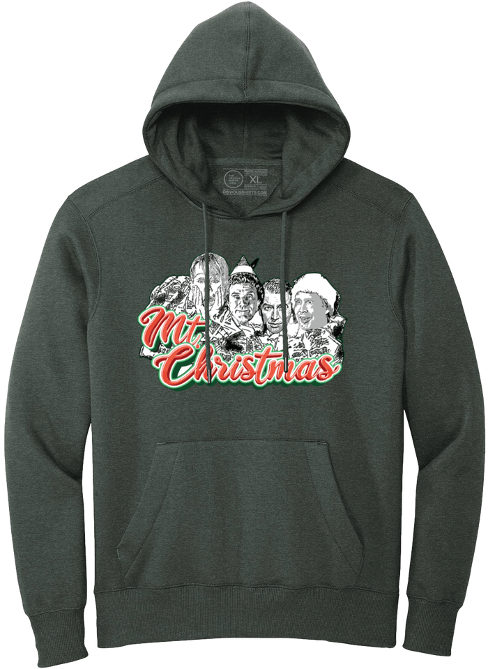 MT. CHRISTMAS (FOREST GREEN HOODED SWEATSHIRT) - OBVIOUS SHIRTS