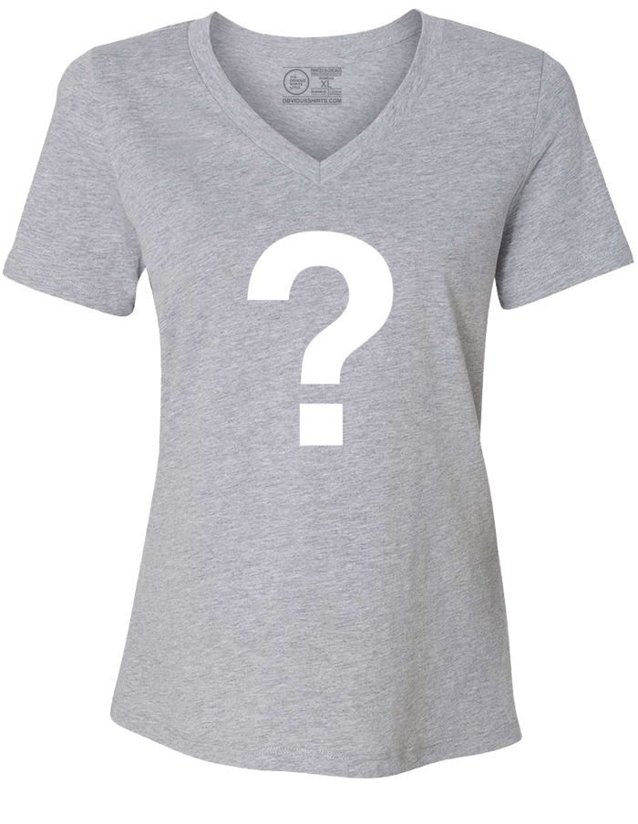 MYSTERY WOMENS V - NECK SHIRT! - OBVIOUS SHIRTS