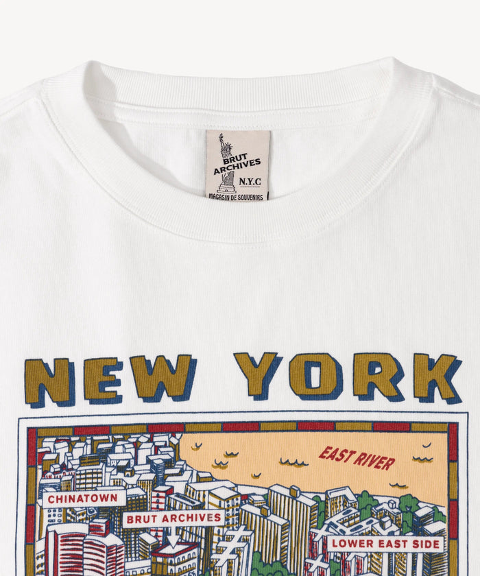NEW YORK MAP TEE T-Shirts X-SMALL / WHITE - BRUT Clothing