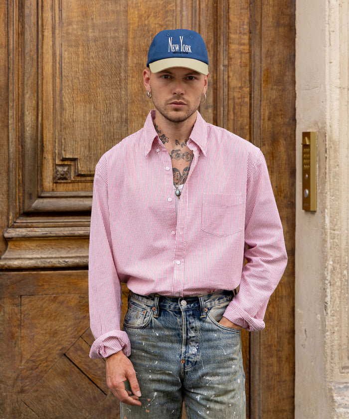 NYC CAPITAL CAP Cap ONE SIZE / BEIGE / BLUE - BRUT Clothing