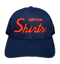 OBVIOUS SHIRTS SCRIPT SNAPBACK (NAVY/NAVY) - OBVIOUS SHIRTS