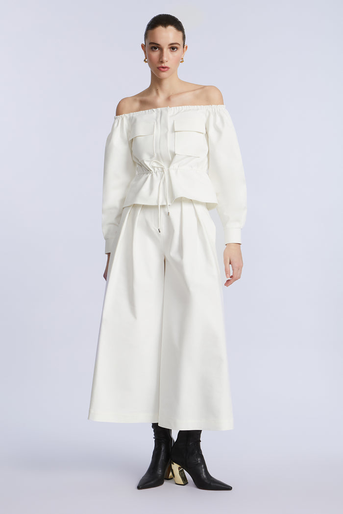 Off Shoulder Drawstring Top