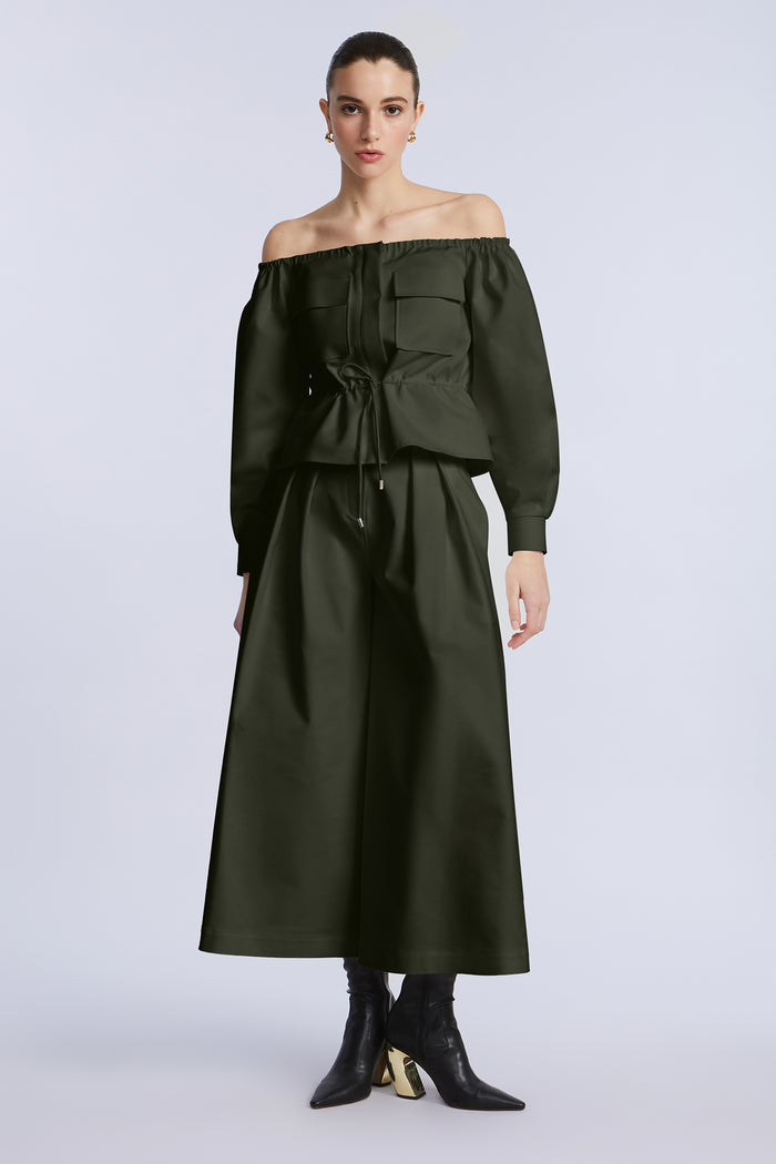 Off Shoulder Drawstring Top