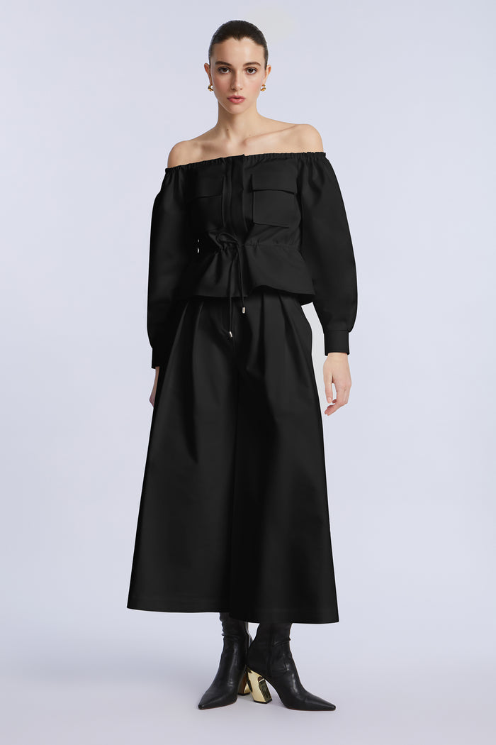 Off Shoulder Drawstring Top