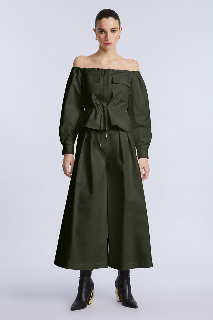 Off Shoulder Drawstring Top