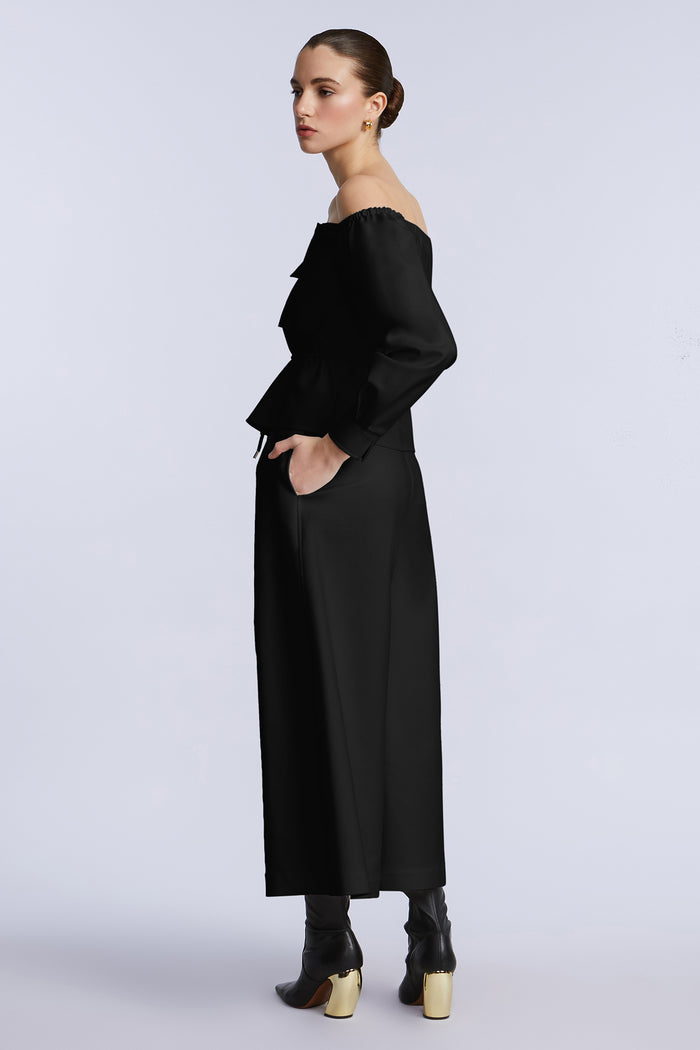 Off Shoulder Drawstring Top