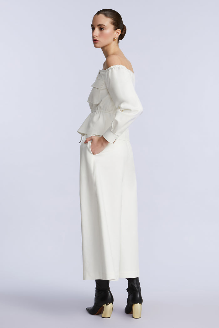 Off Shoulder Drawstring Top