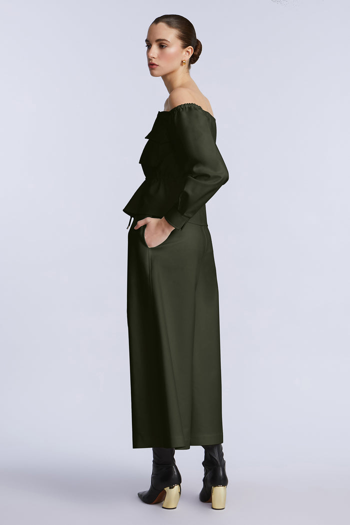 Off Shoulder Drawstring Top