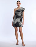One Shoulder Flounce Mini