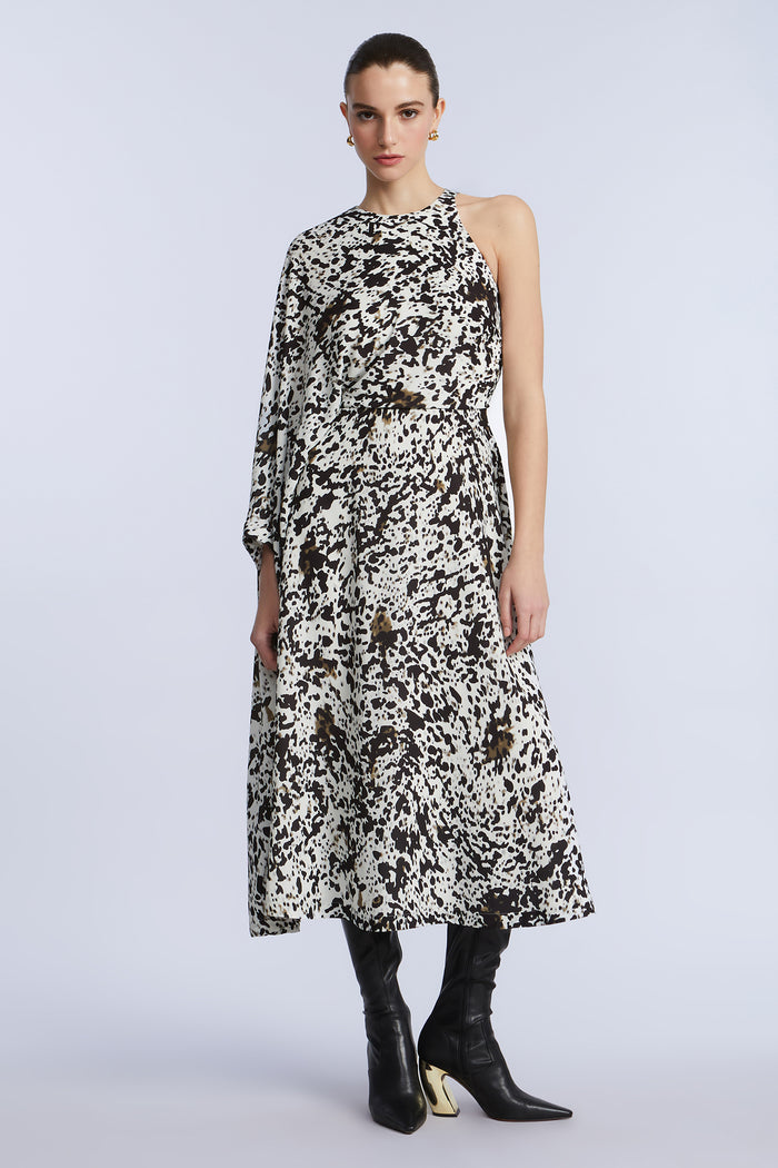 One Sleeve Midi Dress