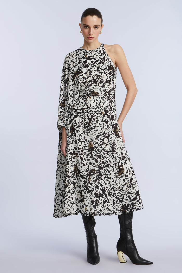 One Sleeve Midi Dress